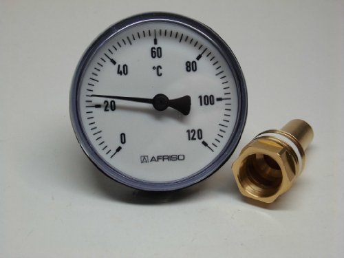 Analoges Bimetall Zeigerthermometer mit schwarzem Kunststoffgehäuse