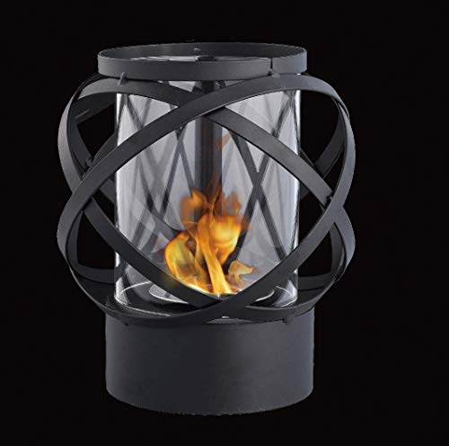 Bioethanol Tischkamin mit Glaszylinder der Marke JHY Design für Indoor & Outdoor