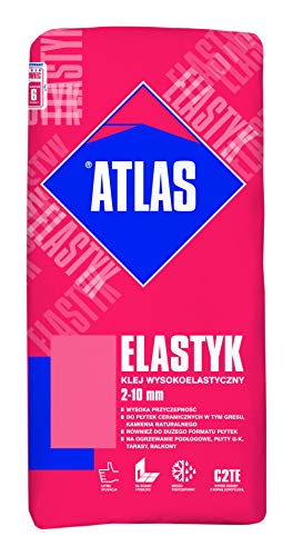 Elastischer Fliesenkleber von ATLAS der Klasse C2TE im 25 kg Sack