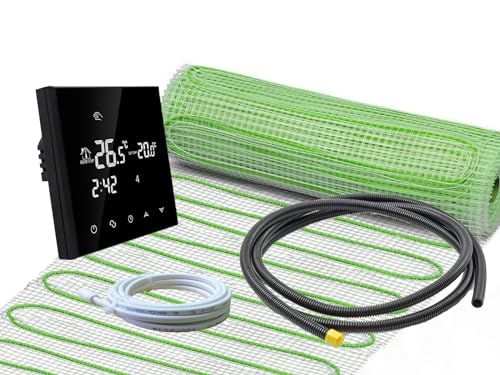 UltraPro Elektro-Fußbodenheizung mit schwarzem Thermostat (RT-50)