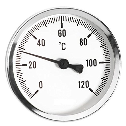 Bimetall Multi Thermometer mit 1/2 Zoll Anschluss für Temperaturen von 0 bis 120 Grad Celsius