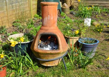 Feuerstelle mit Tisch | Stehtisch für Feuertonne & Feuerschale