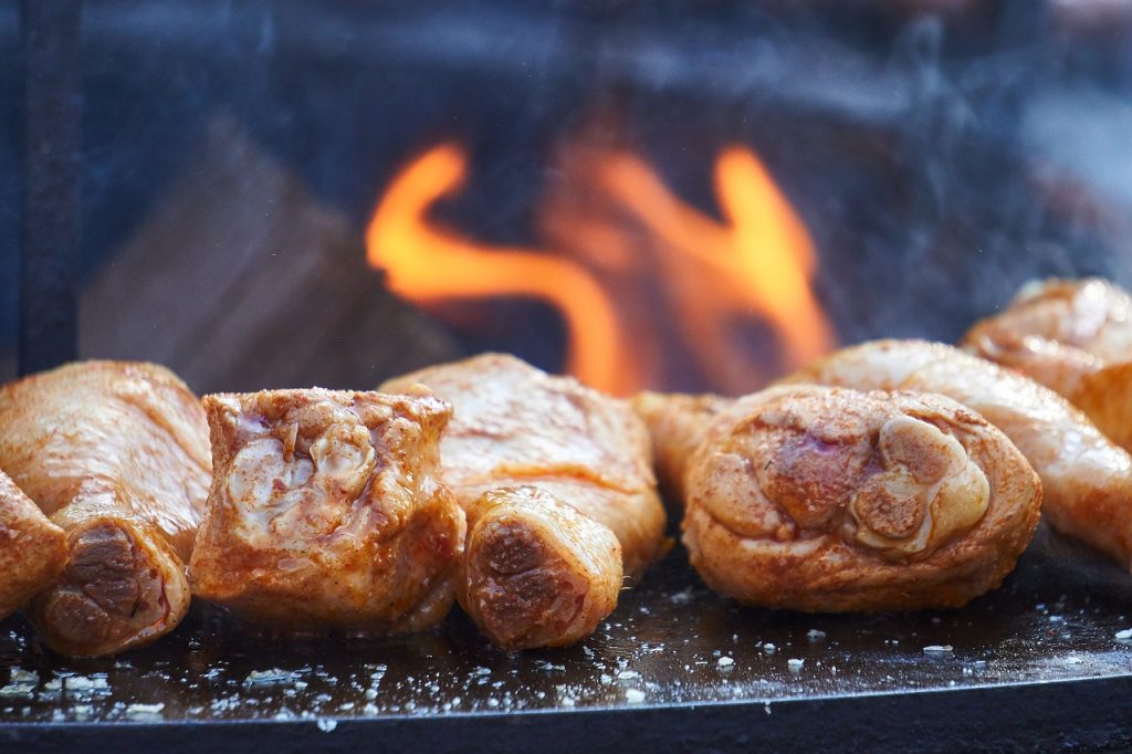 Feuer Feuerschale Chicken Grillen Hähnchen